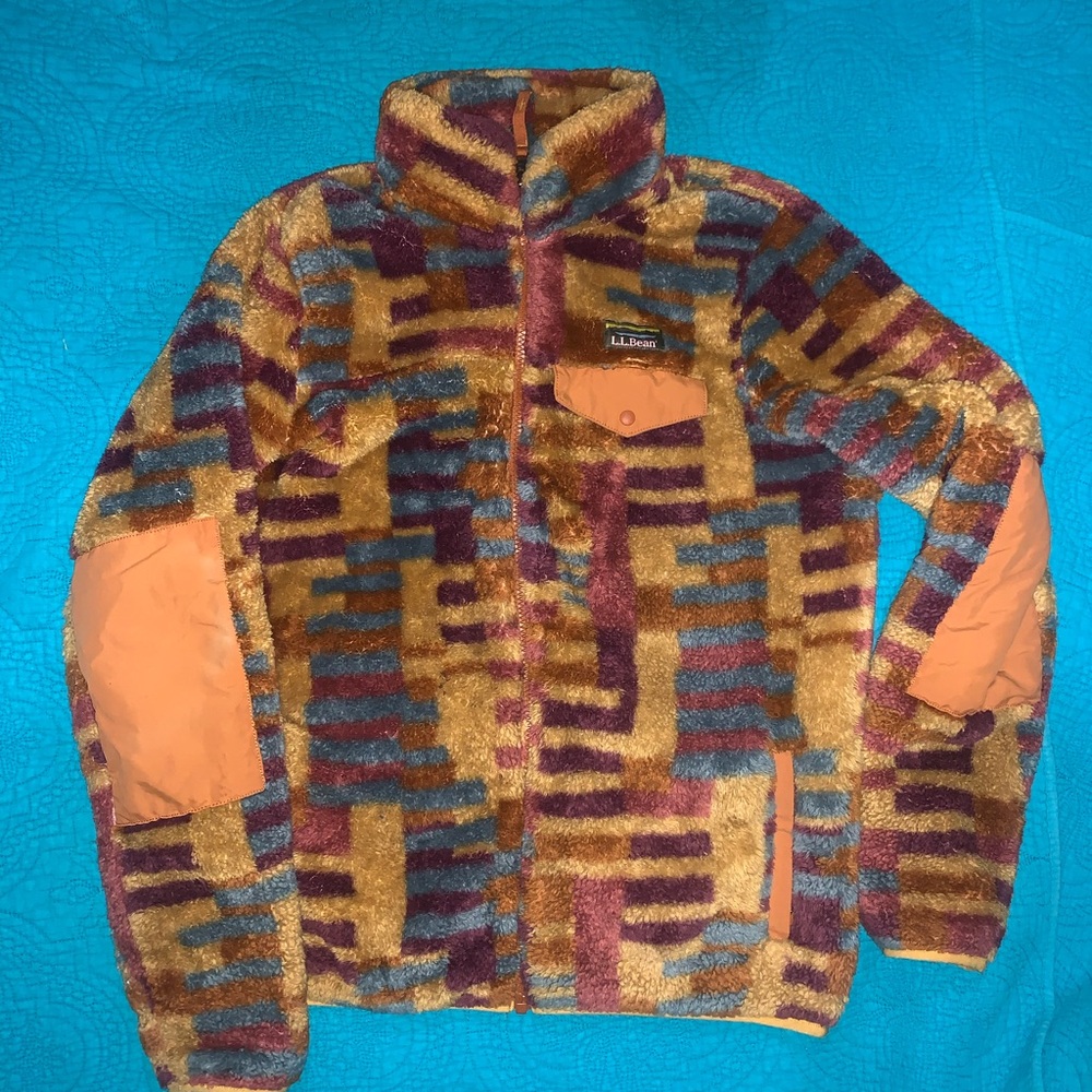 LL Bean Colorful Fleece Jacket